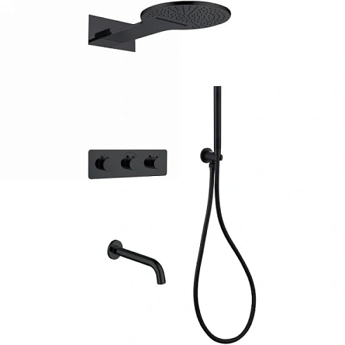 Душевой комплект Abber Wasser Kreis черный матовый - фото 2