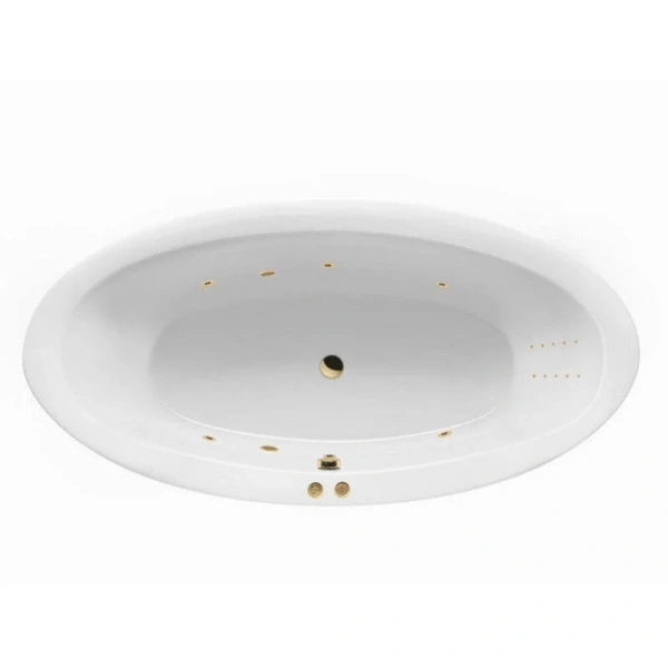 Ванна гидромассажная Excellent Lumina Line Nano 190 x 95 см, белый/золото, WAEX.LUM19.LINENANO.GL (детальная фотография)