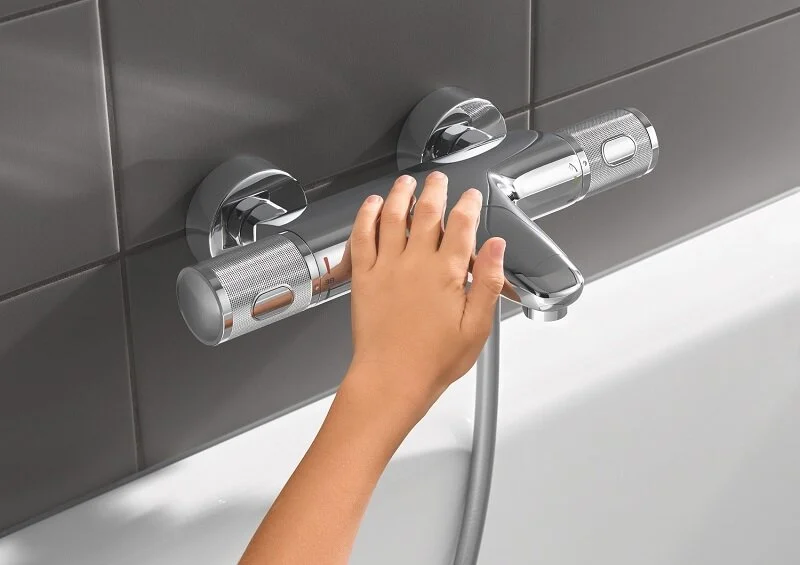Смеситель для ванны Grohe Grohtherm 1000 Performance термостатический 34830000 (детальная фотография), настенные