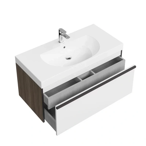 Тумба под раковину подвесная Kerama Marazzi Modula 100 см арабика MOD.100.1+1\AR (детальная фотография), 100 см