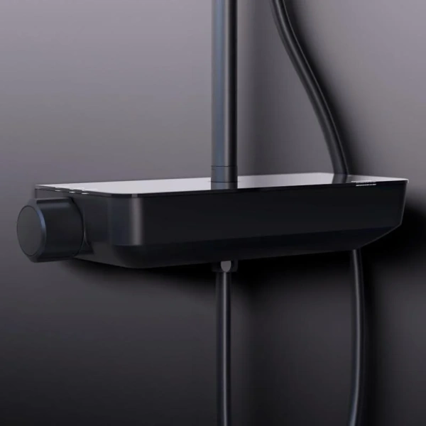 Душевая стойка Damixa Scandinavian Pure черная 936750300 (детальная фотография), без излива