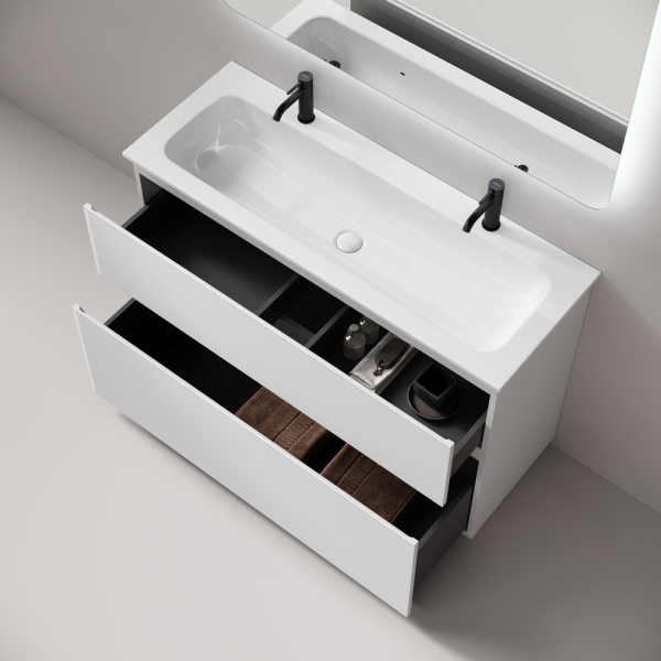 Тумба под раковину напольная Sancos Folk Floor 120 см bianco FL120FW (детальная фотография), серая