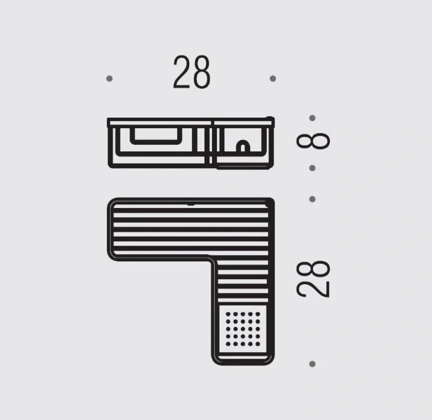 Полочка для ванной Colombo Angolari угловая B9614 (детальная фотография), современные, hi-tech
