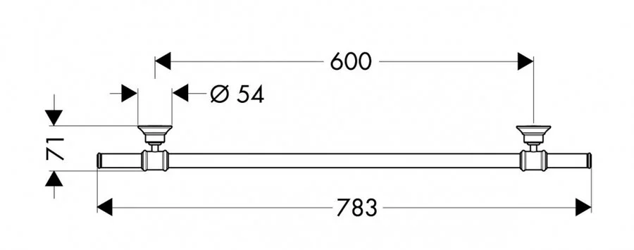 Полотенцедержатель для ванной Axor Montreux 42060 (детальная фотография), хром, другие