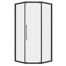 Душевой уголок RGW Passage PA-86 100x100 см профиль черный, стекло прозрачное