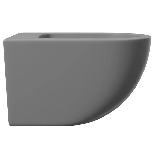 Биде подвесное Aqueduto Ovo серое матовое OVO0330 (детальная фотография), круглой формы
