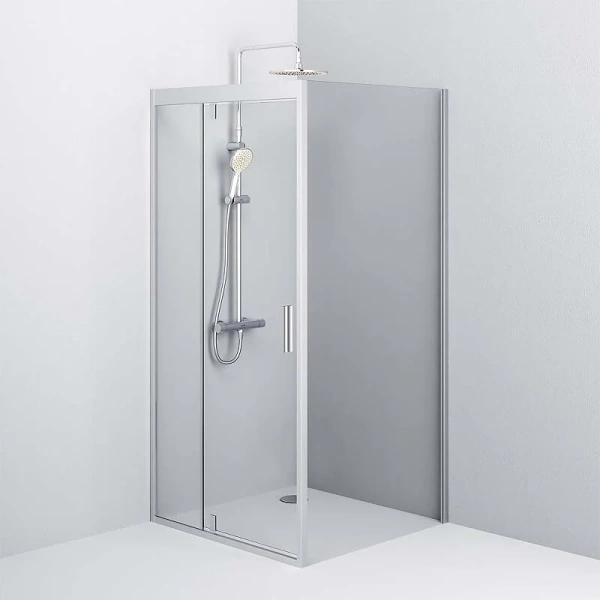 Душевой уголок Am.Pm Gem 90x90 см профиль хром W90G-404-9090-MT (детальная фотография), прозрачные