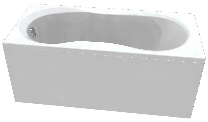 Акриловая ванна C-Bath Salus CBQ006002 130 х 70 см, белая (детальная фотография), современныe, hi-tech