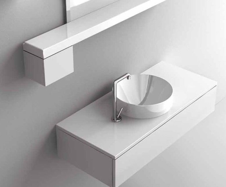 Раковина накладная белая Kerasan Cento 355801 (детальная фотография), накладные (на столешницу)