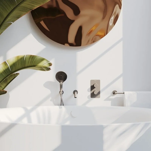 Смеситель для душа Aqueduto ACENO оружейная сталь ACE0245 (детальная фотография), современные, hi-tech