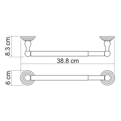Полотенцедержатель WasserKRAFT Ammer для бумажных полотенец K-7091 (детальная фотография), классические, ретро