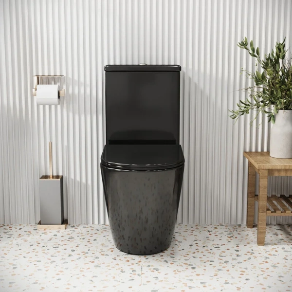 Унитаз компакт Grossman Color черный GR-4480BS (детальная фотография), по запросу