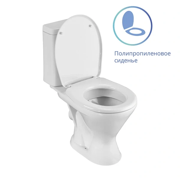 Унитаз компакт Santeri Грация с горизонтальным выпуском 1.P210.3.S00.00B.F (детальная фотография), с нижним подводом воды