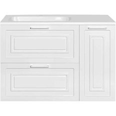 Тумба с раковиной Style Line Альба ЛС-00001005 90 см с бельевой корзиной