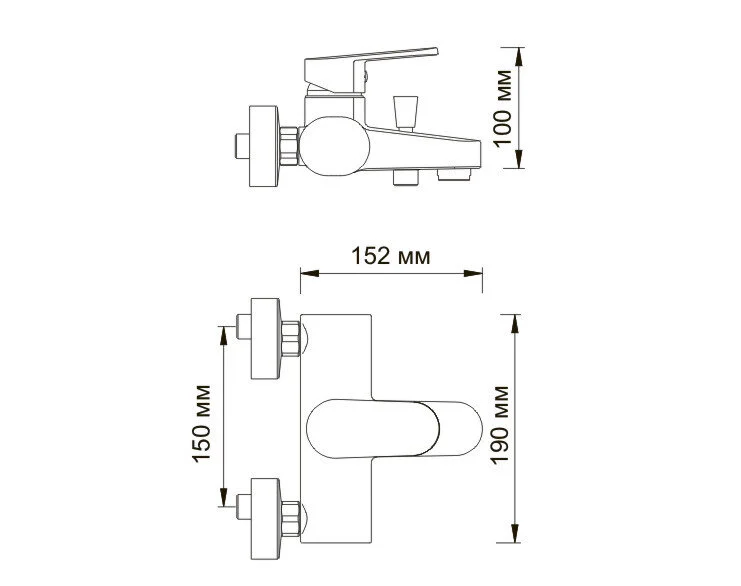 Смеситель для ванны WasserKRAFT Donau хром 5301 (детальная фотография), для ванны