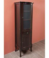 Шкаф, петли справа, цвет тёмное дерево глянец, фурнитура состаренное серебро, La Beaute Joanna