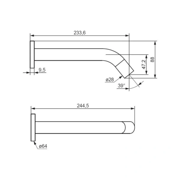 Смеситель для раковины Damixa Scandinavian Pure 360270 сенсорный (детальная фотография), для раковины