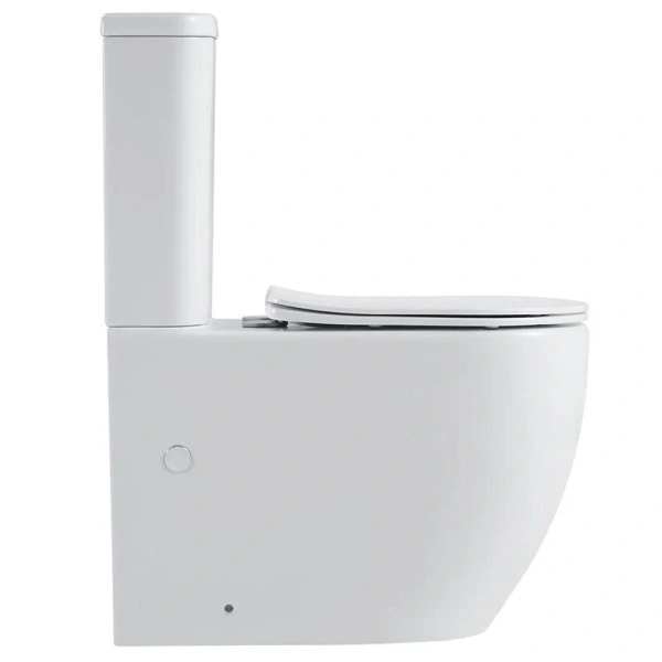 Унитаз компакт Black&White Universe с сиденьем микролифт 7789W (детальная фотография), белые