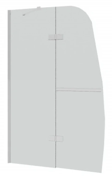 Шторка для ванны Grossman 110х150 см распашная GR-102/2 (детальная фотография)