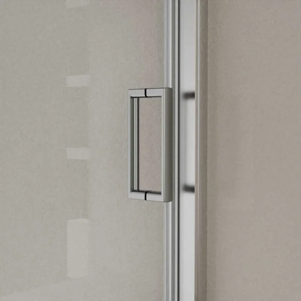 Душевая дверь в нишу Vincea City 130 см профиль хром VDS-5CT130CL (детальная фотография), недорогие, в нишу, стеклянные