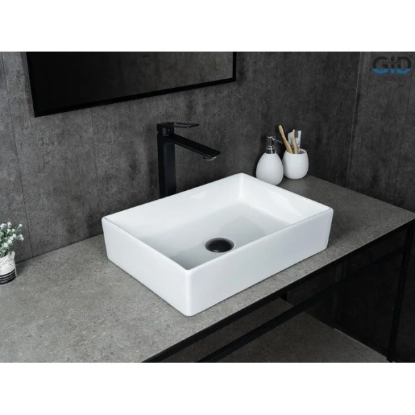 Раковина GID Geometrico N1204 45 см белая 51225 (детальная фотография), по запросу