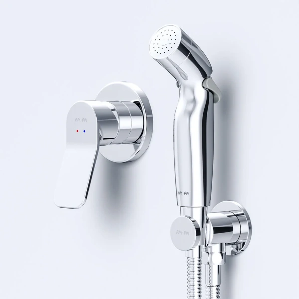 Гигиенический душ со смесителем Am.Pm X-Joy хром F40H85A00 (детальная фотография), в наличии