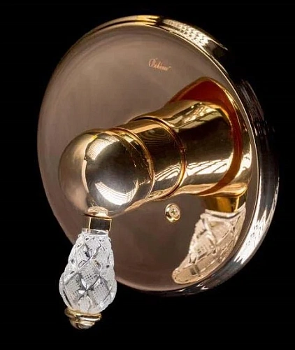 Смеситель для душа Boheme Crystal золото - фото 3