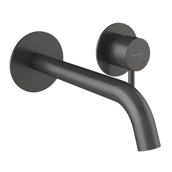Смеситель для раковины Aqueduto CANO оружейная сталь CAN0445 (детальная фотография), скрытого монтажа, встраиваемые в стену