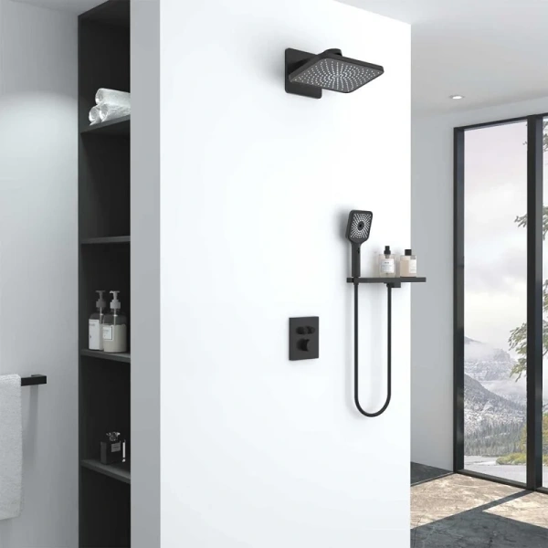 Душевой комплект Vincea Inspire черный VSFW-3I21MT4RMB (детальная фотография), душевые комплекты, наборы