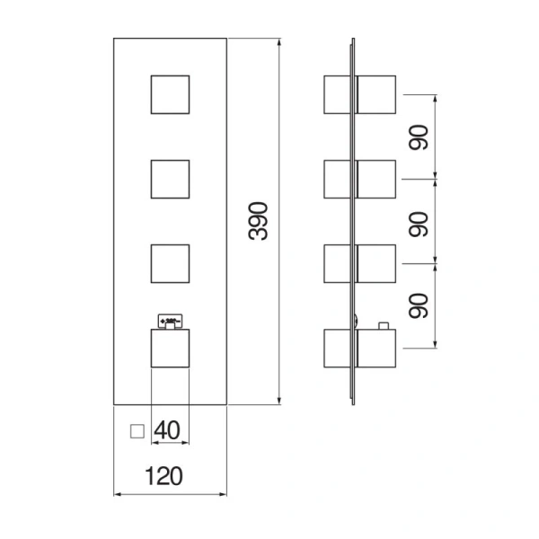 Смеситель для душа Nobili Seven черный матовый WE00103/QBM (детальная фотография), для душа