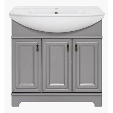 Тумба под раковину напольная Misty Лувр 85 см серая