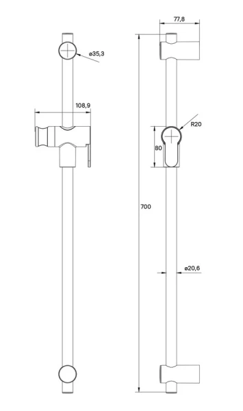 Душевой гарнитур IDDIS Optima Home графит матовый OPH3F20i16 (детальная фотография), душевые гарнитуры
