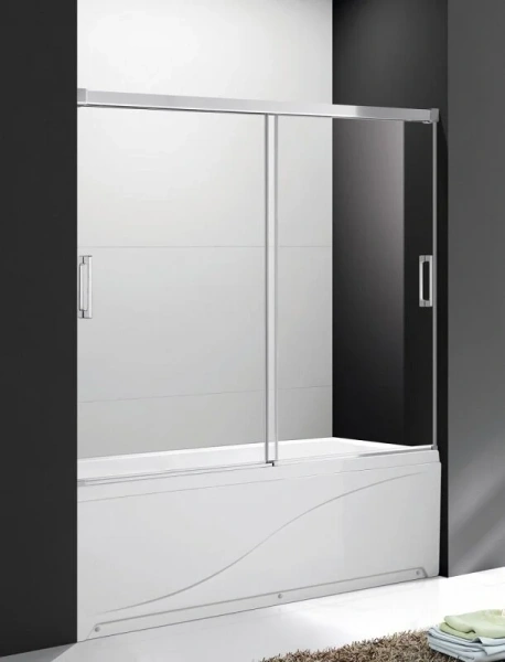 Шторка для ванны Cezares Tandem Soft 200х145 см прозрачное стекло TANDEM-SOFT-VF-2-200/145-C-Cr-IV (детальная фотография)