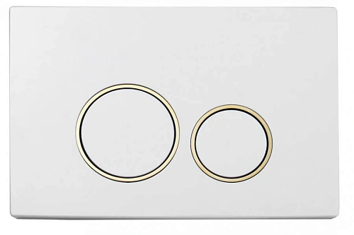 Клавиша смыва Boheme белая/обод золото - фото 6