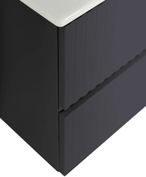 Тумба с раковиной подвесная Cezares Duet DUET-1200-2C-SO 120 см с ящиками (детальная фотография), белая, другие