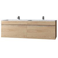 Тумба под раковину подвесная Velvex Pulsus 140 см дуб сонома