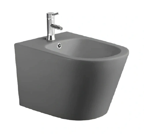 Биде подвесное Акватек Вега серое матовое - фото 4