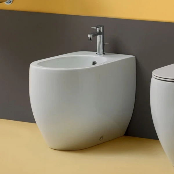 Биде напольное Kerasan Flo белое 312201*1 (детальная фотография)