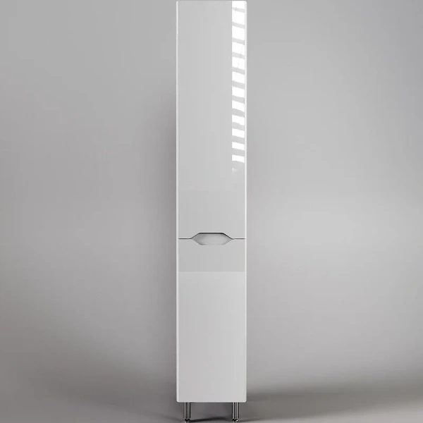 Шкаф-пенал Style Line Марелла Люкс Plus 30 см правый, белый глянец СС-00002419 (детальная фотография), пристенные, высокие