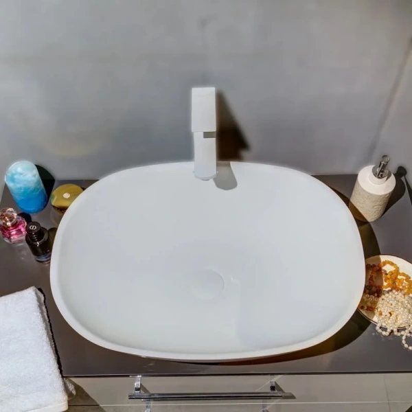 Раковина Montebianco Loreto Cinque 55 см белая матовая 12023 (детальная фотография) index_1