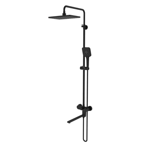 Душевая стойка Акватек Ника черный матовый AQ2840MB (детальная фотография)