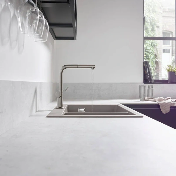 Смеситель для кухни Hansgrohe Talis M54 сталь 72840800 (детальная фотография), современные, hi-tech