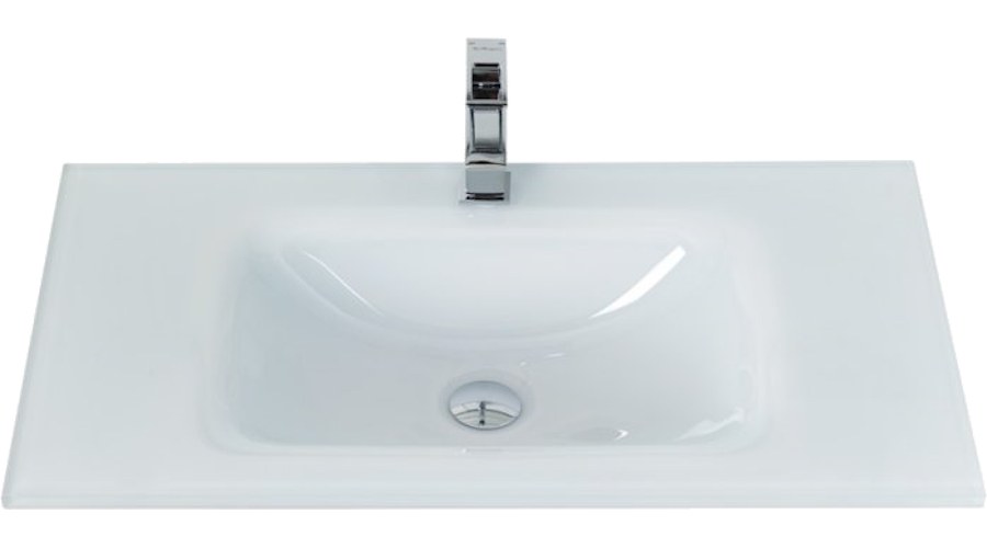 Раковина мебельная BelBagno 80 см белая глянцевая BB810/465-LV-VTR-BL (детальная фотография)