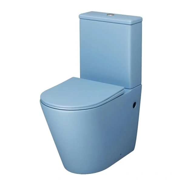 Унитаз компакт Grossman Color голубой матовый GR-4480BSMS (детальная фотография)