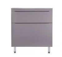 Тумба под раковину напольная Style Line Бергамо 80 см серая