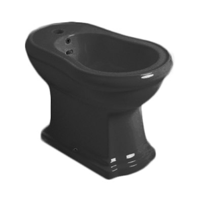 Биде напольное Kerasan Retro черное глянцевое 102004 nero*1 (детальная фотография)