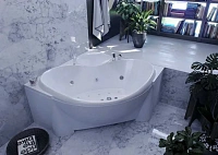 Ванна акриловая Акватек Эпсилон 150x150 см с фронтальным экраном и вклеенным каркасом