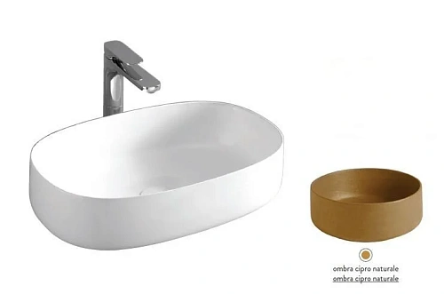 Раковина ArtCeram Cognac 55 см ombra cipro naturale - фото 4