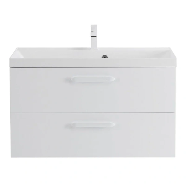 Тумба под раковину подвесная BelBagno Aurora 80 см bianco lucido AURORA-800-2C-SO-BL (детальная фотография)