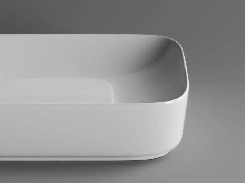 Раковина Ceramica Nova Element 60 см накладная CN5021 (детальная фотография), в форме чаши, прямоугольной формы